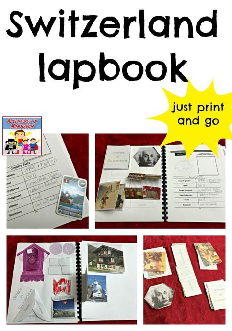 Switzerland lapbook and country study Study 2023, Country Study, Messy Life, Geography Activities, Country Studies, Teaching Geography, Homeschool Geography, World Geography, Homeschool Planning