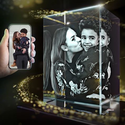 PRICES MAY VARY. Immortalize Your Memories - Capture and preserve life’s best moments. Our 3D picture in crystal allows you to choose and laser-engrave your favorite happy memory onto a beautiful crystal frame. Engrave Any Photo - This lovely glass picture can be used for any photo you want. Use it for your graduation, wedding day, birthday, anniversary, Valentine’s, Christmas, family, or baby photos Crystal Clear Display - Our 3D photo engraved crystal is crafted using high-quality glass. The g 3d Photo Crystals, Couples Gifts, Engraved Crystal, 3d Crystal, Valentine Photo, Personalized Mother's Day Gifts, Valentines Gifts For Boyfriend, Photo Engraving, Colorful Portrait