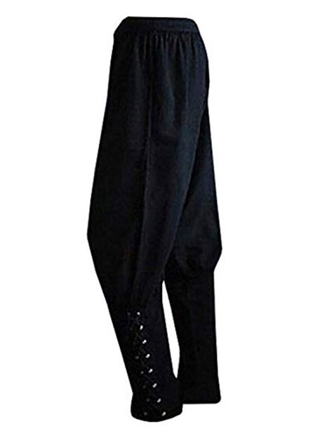 Amazon.com: Makkrom Mens Pants Medieval Pirate Costume Lace Up Ankle Banded Viking Mercenary Navigator Halloween Trousers: Clothing Pirate Trousers, Fire Circle, Medieval Pants, Pirate Pants, Viking Pirate, Harem Pants Hip Hop, Pierrot Clown, Mens Athletic Pants, Gothic Pants