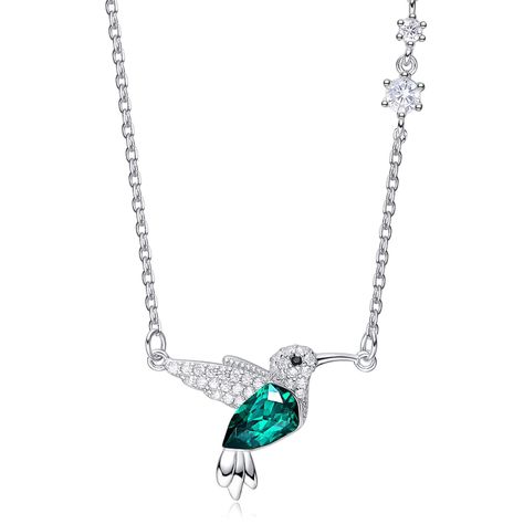 Mother's Day Necklace Gifts for Women Hummingbird Necklaces S925 Sterling Silver Necklaces Embellished with Crystals from Swarovski Jewelry Animal Necklace Gifts for Ladies Girlfriend and Mom ** Want added details? Click on the photo. (This is an affiliate link). Hummingbird Jewelry, Metal Daybed, Pendant Ideas, Hummingbird Necklace, Jewelry Materials, Hummingbird Pendant, Animal Necklace, Necklace For Girlfriend, Pretty Necklaces