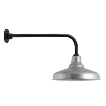 16" Union, 975-Galvanized, G8 Gooseneck Arm, 100-Black Over The Sink Lighting, Sink Lighting, Gooseneck Lighting, Farm Light, Barn Light Electric, Traditional Wall Sconces, Sink Lights, House Lighting, Cabin Lighting