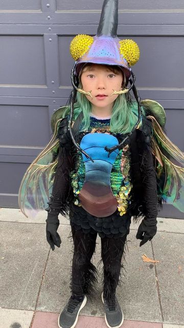 Bug Dress Up, Diy Insect Costume For Kids, Stag Beetle Costume, Insect Costume Diy, Bug Inspired Outfits, Bug Costume Adult, Bug Costume Diy, Cicada Costume, Insect Outfit