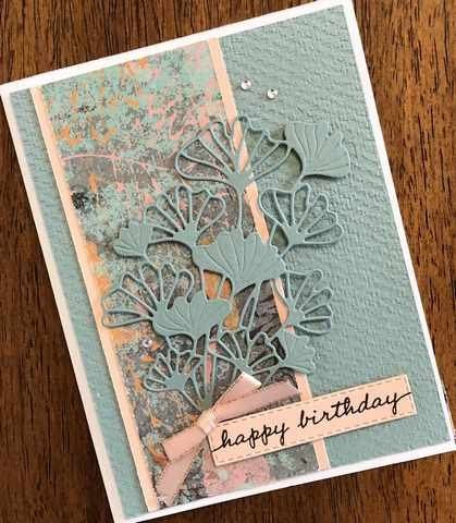 Scrappin' and Stampin' in GJ Ginkgo Leaf Cards, Ginkgo Branch, Stampin Up Sympathy Cards, Wreath Cards, Cards Sympathy, Dsp Cards, Ginkgo Leaves, Stampin Up Project, Leaf Cards