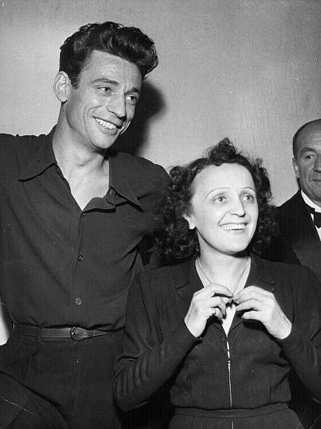 Edith Piaf with French singer/actor Yves Montand. Photo by Hulton Archive. Yves Montand, Edith Piaf, Famous Pictures, Country Pop, French Classic, Ella Fitzgerald, Celebrity Stars, Hollywood Actors, International Music