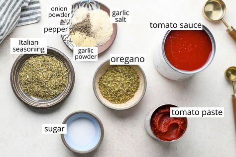 This easy Homemade Pizza Sauce Recipe is made in 5 minutes with 8 ingredients. This no-cook sauce is truly the best pizza sauce recipe ever - developed from my experience working in a Chicago pizzeria! How To Make Pizza Sauce, Pizza Sause, Best Pizza Sauce Recipe, The Best Pizza Sauce, How To Reheat Pizza, Healthy Pizzas, Best Pizza Sauce, Homemade Pizza Dough Easy, Reheat Pizza