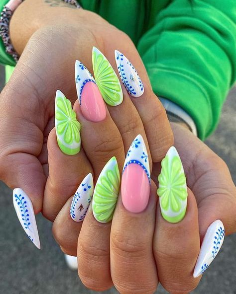 EMILY MERAKI on Instagram: "diez tequilas por favor! 🍋‍🟩🪩🍸
@claseazulofficial vibes 🧂💙
Hand painted on my clients natural nails grown with @the_gelbottle_inc BIAB Baby 💚 using Serena, Daisy and Blue Steel 🎨 
@afterglow.thecollection brushes 👩🏽‍🎨 
@sissiofficial_ easy squeezi & liquid molten ⛓️ 
Inspo: @nailswithnickiinc 🤍
This is your sign to start your BIAB growth journey with me 🫶🏽 
My next availability is from mid July 📆" Mid July, Fall Nail Trends, Anime Nails, Round Nails, Ballerina Nails, Oval Nails, Autumn Nails, Blue Steel, Nail Art Inspiration