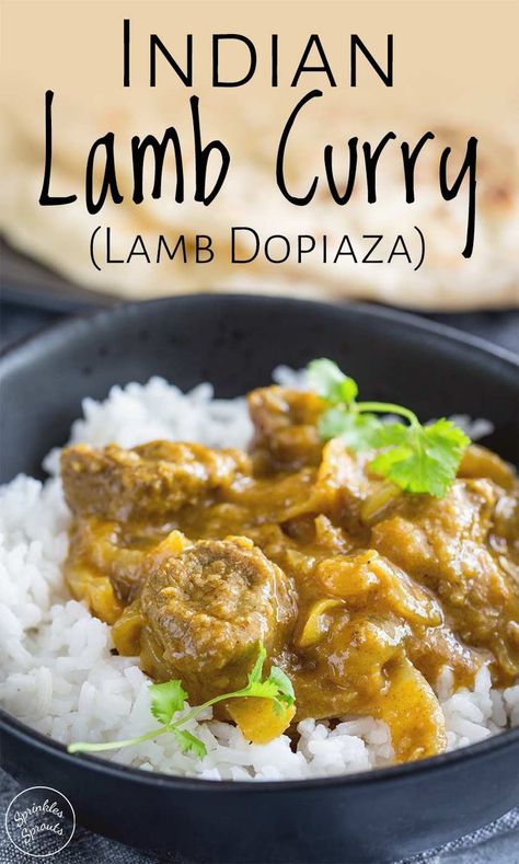 Lamb Dopiaza is an easy mild curry that will suit the whole family. This recipe will show you how to use onions to great a richly flavored base, along with some simple spices to create an authentic lamb curry at home. You can use yogurt or coconut milk to add a creamy edge to this rich curry. Add a side of rice or Indian bread and you have a feast, that takes very little effort. Lamb Curry With Coconut Milk, Lamb Curry Recipes Easy, Mild Curry Recipes, Curry Lamb Recipes, Dopiaza Recipe, Indian Lamb Curry, Curry Lamb, Lamb Curry Recipes, Mild Curry