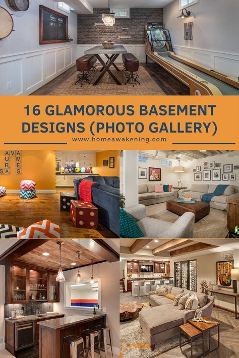 Discover 16 glamorous ideas for finishing your basement #homedecor #decorating #basement Decorating Basement, Basement Movie Theater, Basement Decoration, Basement Designs, Basement Decorating Ideas, Basement Layout, Basement Decorating, Modern Basement, Basement Bedrooms