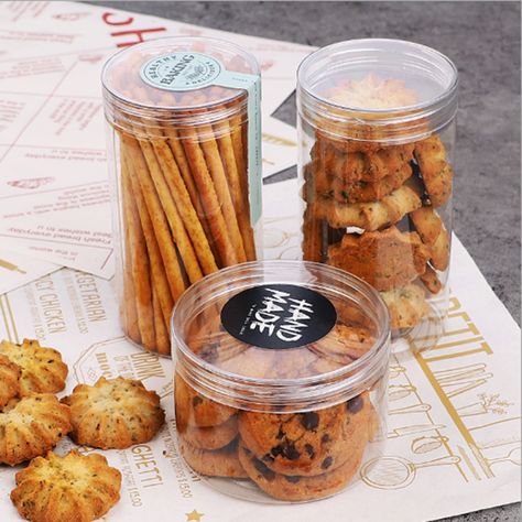 Cookies Packaging, Biscuits Packaging, Dessert Containers, Packaging Snack, Clear Cookies, Candy Food, Cookie Container, Chocolate Pack, Baking Packaging