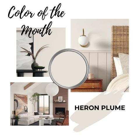 Say hello to Sherwin-Williams Color of the Month for July - Heron Plume! This stunning shade brings an easy, breezy style, it's a simple but stunning color. Whether you're refreshing your living space or wanting to add a coastal feel to your bedroom, this hue is sure to inspire. For ideas and inspiration to incorporate Heron Plume into your home explore our blog here ... https://www.trucolorscontracting.com/coastal-cool-with-the-color-of-the-month-for-july 📷 Sherwin-Williams #ColorOfTheMonth... Heron Plume Sherwin Williams, Sherwin Williams Heron Plume, Heron Plume, Color Of The Month, Breezy Style, Sherwin Williams Colors, Dining Room Spaces, Commercial Building, Easy Breezy