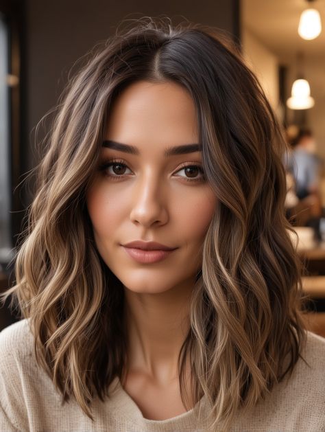 Short Hair Color Ideas Balayage, Hair Color Balayage Brunette, Medium Hair Balayage, Balayage Medium Hair, Before And After Hair Color, Brunette Hair Colour, Balayage Brunette Short, Women Haircuts, Brunette Balayage