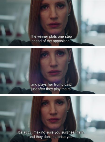 Miss Sloane Miss Sloane Movie, Miss Sloane, Motivational Phrases, Jessica Chastain, Real Women, Movie Quotes, First Step, Lawyer, Quotes