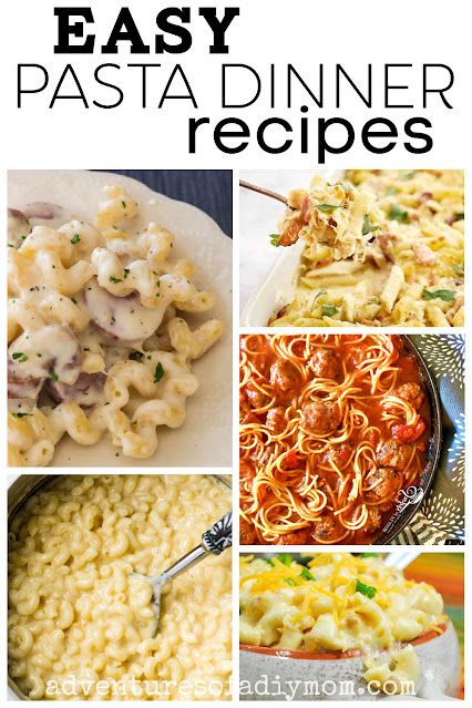 A variety of pasta dinners are so easy to make and satisfy your tastebuds. This list of pasta meals are a great way to get your teens cooking. PLUS many more meal ideas including breakfast and lunch recipes. Simple Recipes For Dinner, Easy Pasta Dinner Recipes, Diy Mom, Recipe For Teens, Pasta Meals, Easy Pasta Dinner, Food Lunch, Pasta Dinners, Pasta Dinner Recipes