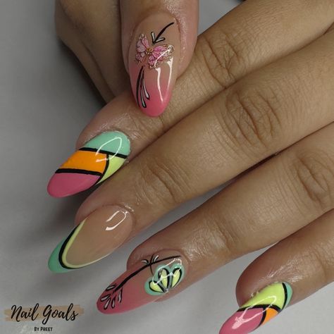 Colour blocked✨ . . . . . . . . . . #nails #colourblocking #nailsnailsnails #nailstagram #trending #trendalert #nailgoalsbypreet #nails2inspire #inspiration #tech #nailtech Nail Tech, Color Blocking, Color Block, Nails, Quick Saves