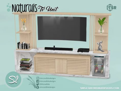 Tv Unit Shelves, Coastal Kitchen Cabinets, Kitchen Cabinets Open, Shelves Tv, Tree Lamp, Box Shelves, Table Tv, Coastal Kitchen, Media Wall