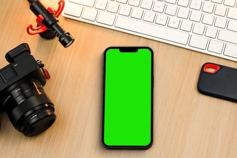 Chroma key on smartphone screen on woode... | Premium Photo #Freepik #photo #technology-phone #phone-table #mobile-internet #mobile Mobile Green Screen, Phone Green Screen, Mobile Phone Background, Banner Template Photoshop, Background Tutorial, Photography Name Logo, Photo Mobile, School Advertising, Mobile Background