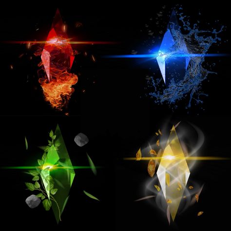 The real and main symbolic colors of the four Elements Elemental Background, Fire Water Earth Air, Power Ideas, Shiny Crystals, Earth Air Fire Water, Elite Force, Moon Water, Water Poster, Air Fire