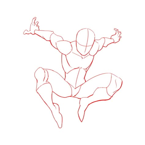 Art Sketchbook Poses, How To Draw Gwen Stacy Step By Step, Spidersona Base Male, Spiderman Pose Reference, Spiderman Drawing Reference, How To Draw Spiderman, Spiderman Sketch, Spidersona Base, Spiderman Poses