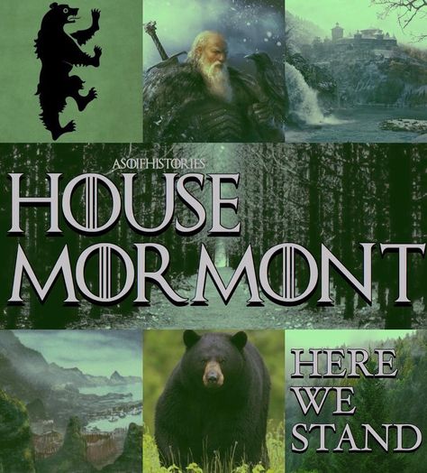 House Mormont🐻 House Mormont Sigil, House Manderly Game Of Thrones, House Blackwood Game Of Thrones, Game Of Thrones Jorah Mormont, House Mormont, Lyanna Mormont Memes, Got Stark, Sandor Clegane, Jorah Mormont