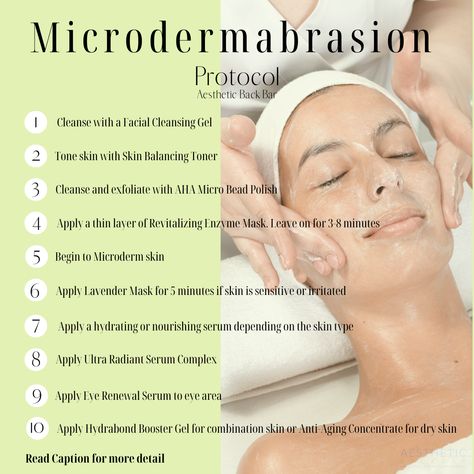 Types Of Facials Spas, Steps Of A Facial, Microdermabrasion Facial Steps, Microderm Facial, Extractions Facial, Facial Protocol, Microdermabrasion At Home, Facial Esthetician, Aha Toner