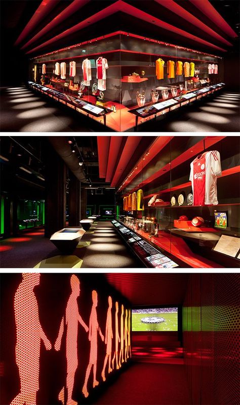 Sports Exhibition Design, Sport Museum, Sports Exhibition, Sport Bar Design, Football Museum, Kit Store, Award Winning Architecture, Museum Display, Museum Interior