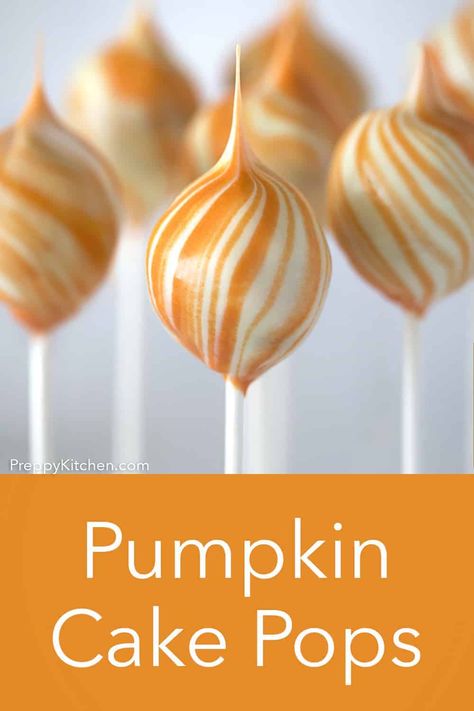 Pumpkin Cake Pops, Cake Pop Recipe Easy, Candy Melt, Sanding Sugar, Preppy Kitchen, Pumpkin Spice Cake, Cake Pop Recipe, Zucchini Cake, Delicious Cream