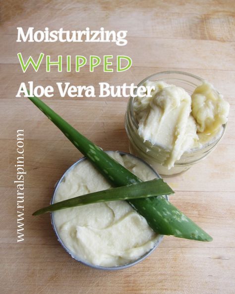 Moisturizing Whipped Aloe Vera Butter 4 ounces shea butter 1/2 ounce Vitamin E oil 1.5 ounces jojoba oil 1 ounce vegetable glycerin 2 teaspoons aloe vera gel 1 tablespoon rice powder 20 drops of your favorite essential oil. Whip everything well with an electric mixer. store out of direct sunlight. Apply the body butter right after you shower, or any time your skin needs some help maintaining moisture. Aloe Vera Butter, Diy Body Butter, Diy Lotion, Rice Powder, Diy Kosmetik, Homemade Lotion, Body Butters, Beauty Diy, Homemade Bath Products