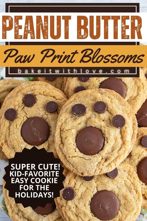 Pawprint Cookies, Dog Paw Peanut Butter Cookies, Peanut Butter Paw Cookies, Bear Claw Cookies, Peanut Butter Paw Print Cookies, Bear Claw Cookies Recipe, Paw Print Cookies, Bear Paw Cookies Recipes, Bear Paw Cookies