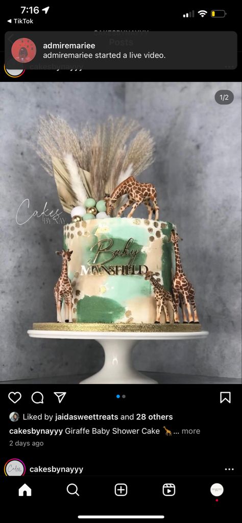 Boho Safari Cake, Giraffe Baby Shower Cake, Giraffe Baby Shower Theme, Giraffe Cake, Boho Safari, Giraffe Cakes, Boho Cake, Safari Cakes, Baby Shower Giraffe