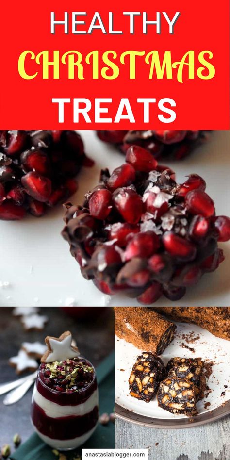 Christmas Sweets Healthy, Low Cal Christmas Treats, Healthier Christmas Desserts, Healthy Christmas Recipes Desserts, Healthy Christmas Meals, Low Calorie Christmas Treats, Christmas Treats Healthy, Christmas Healthy Snacks, Healthy Christmas Dessert Recipes