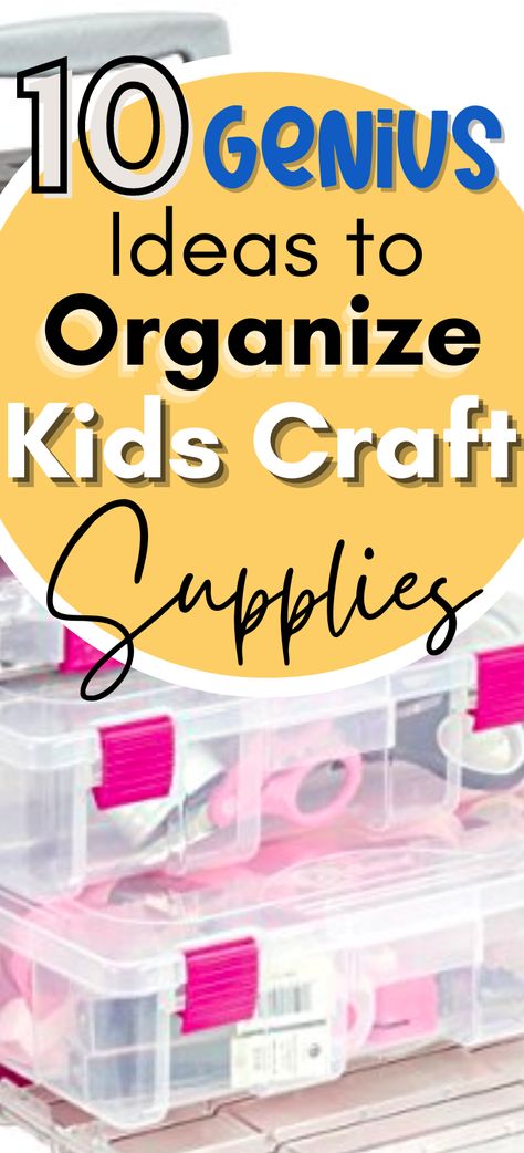 Today we are sharing the best ideas to organize kids craft supplies. Arts and crafts are a great way for children to express their creativity. Unfortunately the supplies required and the resulting artwork can undermine your desire to declutter and organize. Check out these tools to tame the clutter Art Table Organization Kids, Ways To Organize Craft Supplies, Organizing Kids Art Supplies, How To Organize Arts And Crafts Supplies, Kid Craft Organization Ideas, Organize Arts And Crafts Supplies, Kids Craft Supply Organization, Kids Art Organization Storage, Kid Craft Storage Ideas