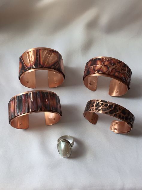 Copper Jewelry Aesthetic, Unique Copper Cuff Bracelet, Elegant Copper Cuff Bracelet, Handmade Copper Cuff Bangle, Artistic Copper Cuff Bangle Bracelet, Artistic Copper Cuff Bracelet, Metal Jewelry Handmade, Copper Jewelry Diy, Copper Accessories