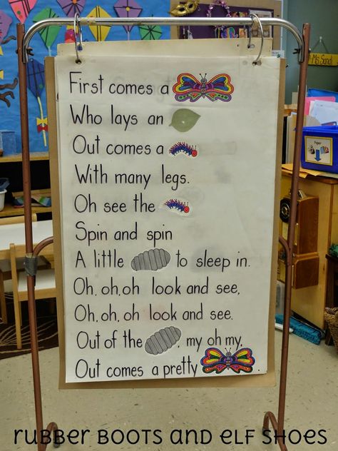 butterfly poem - free printable Butterfly Inquiry Kindergarten, Butterfly Unit Kindergarten, Life Of A Butterfly, Preschool Bugs, Butterfly Lifecycle, Butterfly Poems, Butterfly Lessons, Shoes Butterfly, Preschool Spring