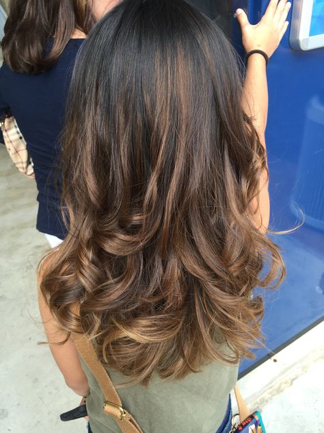 Balayage without bleach. Beautiful hair @ColorBarAustin Balayage Without Bleach, Bleaching Dark Hair, Light Ash Brown Hair Color, Bleach Hair Color, Golden Brown Hair Color, Highlights For Dark Brown Hair, Blonde Highlights On Dark Hair, Rambut Brunette, Black Hair Balayage