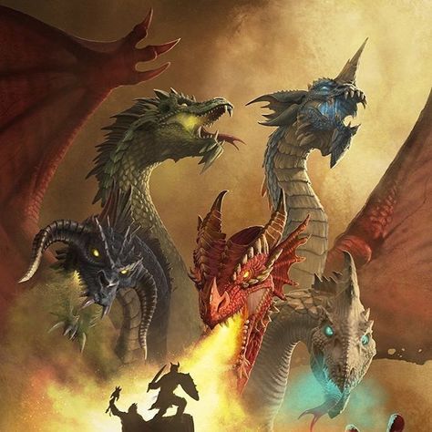 Tiamat the 5 headed Draconic Goddess and the real mother of (evil) Dragons, would like to wish you #AppreciateADragonDay 🐲 She was also… Rise Of Tiamat, Tiamat Dragon, Dnd Dragons, Dragon Rpg, Forgotten Realms, Giant Monsters, Dragon Pictures, Dungeons And Dragons Characters, Baldur's Gate