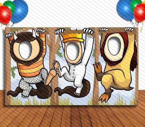 Wild One Photo Booth, Where The Wild Things Are Decor, Where The Wild Things Are Decorations, Logan Michael, Military Homecoming Signs, Safari Crafts, Animal Movie, Wild Things Party, Party Selfie