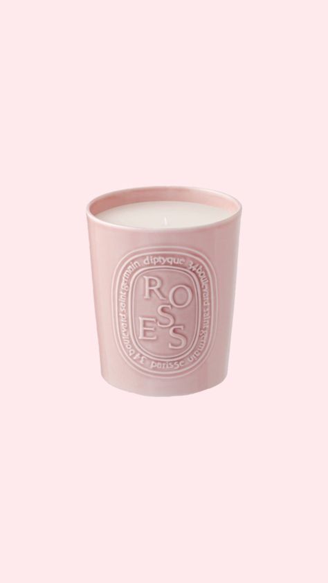 Dior Candle, Dyptique Candles, Roses Candle, Diptyque Candle, Gloomy Coquette, Candle Aesthetic, Roses Pink, Rose Candle, Pink Candles