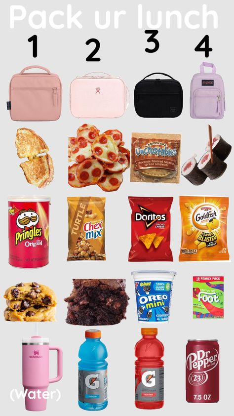 #school #food School Snacks For Teens, Starbucks Snacks, Quick School Lunches, Smuckers Uncrustables, Easy School Lunches, Doritos Nachos, School Lunch Recipes, Chocolate Spread, Nacho Cheese