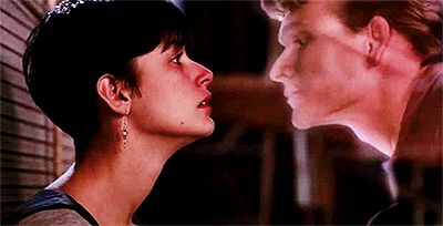 via GIFER Patrick Swayze Ghost, Ghost Movie, Movie Kisses, 1990 Movies, Ghost Movies, Unchained Melody, Gabriel Garcia Marquez, Whoopi Goldberg, Patrick Swayze