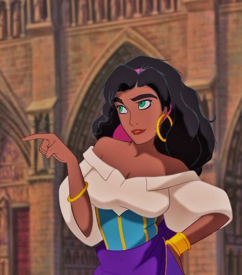 *ESMERALDA ~ The Hunchback of Notre Dame, 1996 Esmeralda Cosplay, Esmeralda Disney, Disney Movie Scenes, The Hunchback Of Notre Dame, Hunchback Of Notre Dame, Disney Artwork, Disney Favorites, Anime Drawing, Jim Henson