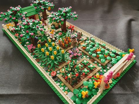 Lego Garden, Lego City Display, Penny Crafts, Lego Tree, Lego Village, Lego Decorations, Lego Diy, Amazing Lego Creations, Lego Craft