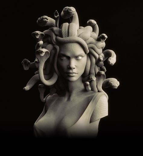 ArtStation - Medusa 1:2 scale Bust, Daniele Danko Angelozzi Medusa Photography, Broken Hourglass, Medusa Artwork, Medusa Gorgon, Medusa Art, Greek Mythology Tattoos, Mythology Tattoos, Medusa Tattoo, Ancient Mythology