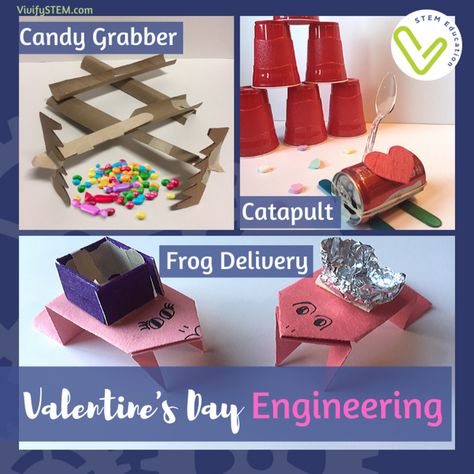 Valentines Stem, Valentine Stem Activities, Simple Machines Activities, Valentine Stem, Stem Activities For Kids, Engineering Activities, Engineering Design Process, Engineering Challenge, Icebreaker Activities