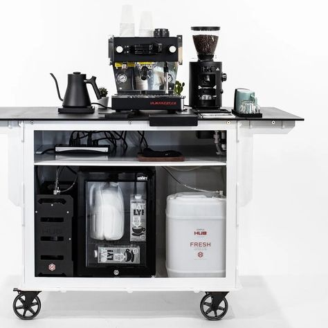 White Cart, Mobile Coffee Cart, Coffee Bar Cart, Mobile Cafe, Coffee Counter, Mobile Coffee Shop, Coffee Trailer, Coffee Van, Mobile Cart