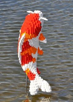 Lego Fish, Sculpture Textile, Lego Sculptures, Lego Boards, Lego Animals, Lego Lovers, Amazing Lego Creations, Lego Blocks, Lego Worlds