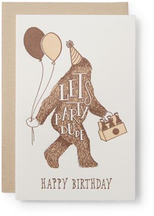 Happy Birthday Friendship, Bigfoot Birthday, Happy Birthday For Him, Letterpress Greeting Cards, Lowes Coupon, Green Star, Birthday For Him, Happy Birthday Sister, Happy Birthday Parties