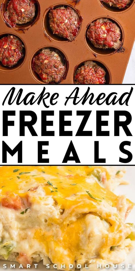 Uncover Smart School House's top-notch, family-friendly make-ahead freezer meals—your ultimate time-saver! Ideal for busy moms seeking respite from daily meal prep. Embrace convenience without compromising flavor. These freezer-friendly gems cover breakfast, lunch, and dinner. Dive into these delectable make-ahead freezer recipes and reclaim your time today! Individual Freezer Meals, Freezable Dinners, Meals That Freeze Well, Pregnancy Freezer Meals, Daily Meal Prep, Freezer Lunches, Freezer Prep, Best Freezer Meals, Family Meal Prep