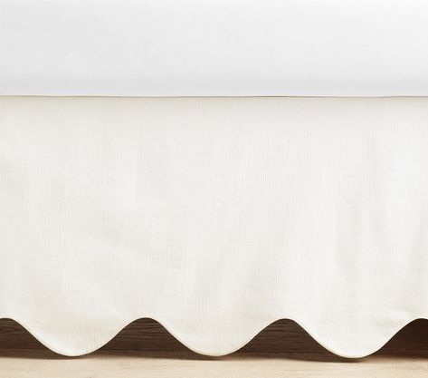 Scalloped Bed Skirt | Pottery Barn Kids Scallop Crib Skirt, Scalloped Crib Skirt, White Crib Skirt, Moody Room, Crib Bed Skirt, Sunset Drive, Nursery Pillow, Crib Skirt, Design Box