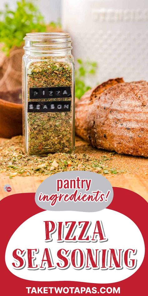 Diy Pizza Seasoning, Pizza Seasoning Recipe Spices, Homemade Pizza Seasoning, Pizza Spice Blend, Homemade Greek Seasoning, Dry Mix Recipes, Pizza Seasoning Recipe, Homemade Seasoning Mixes, Pizza Spices