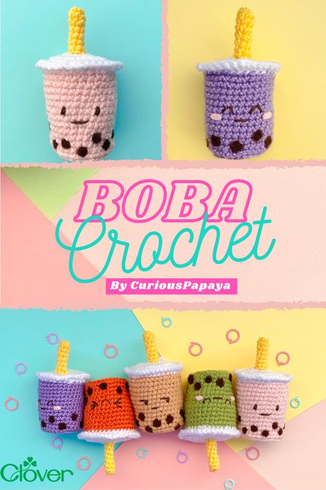 Free Crochet Anime Patterns, Coffee Amigurumi Free Pattern, Crochet Frappuccino Free Pattern, Crochet Muffin Free Pattern, Poptart Crochet Patterns, Boba Amigurumi Free Pattern, Crochet Poptart Free Pattern, Crochet Frappuccino, Crochet Dessert